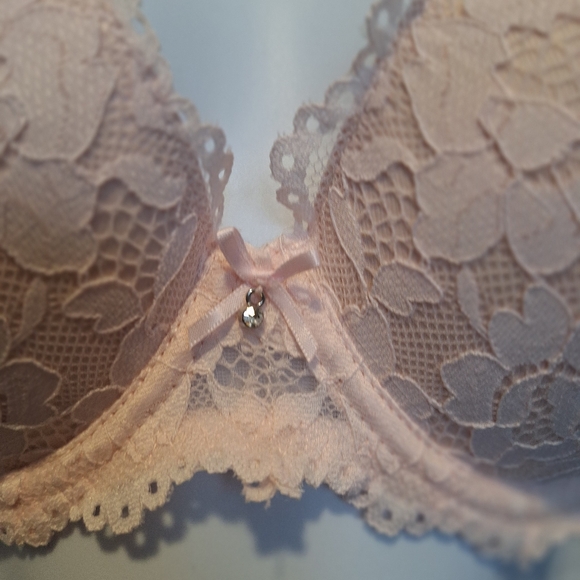 Push Up Bras for Women Add 2 Cup.S. Extra Padded pink lace sexy Bra 36C - Picture 5 of 9